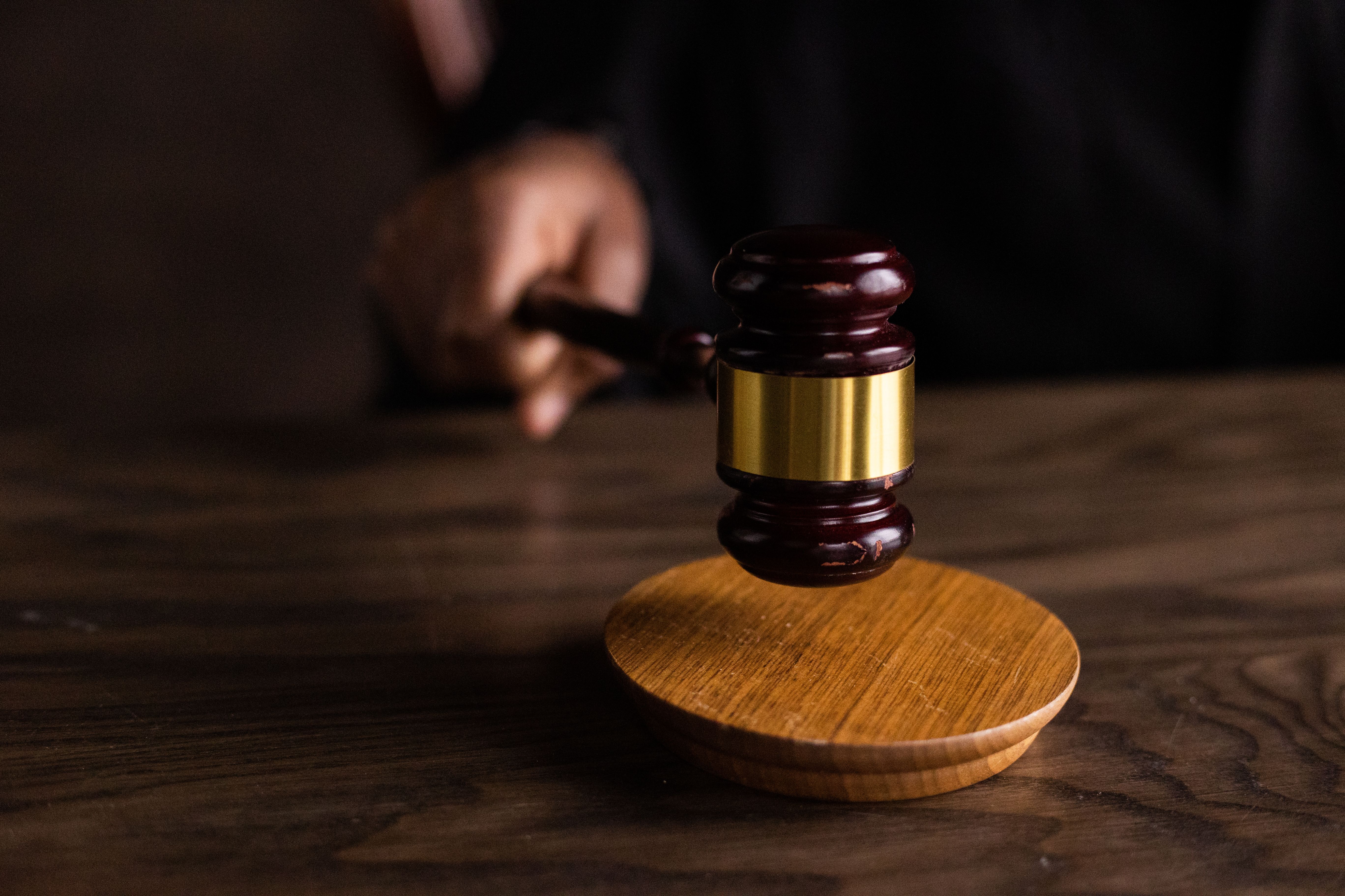 Courtroom gavel symbolizing legal proceedings and court decisions